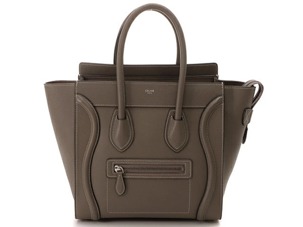 Celine Luggage Shopper Calfskin Gray